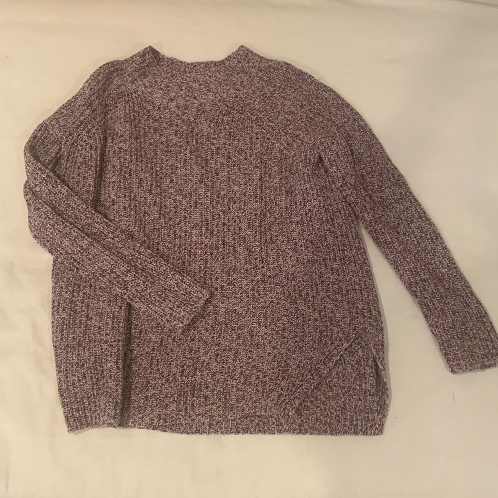 Red and white knit sweater